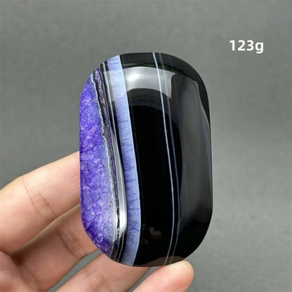 Natürlicher Edelstein Achat Kristall Palm Spielen Mineral Quarz Reiki Heilung Energie Spirituelle Meditation Home Decor Geschenk
