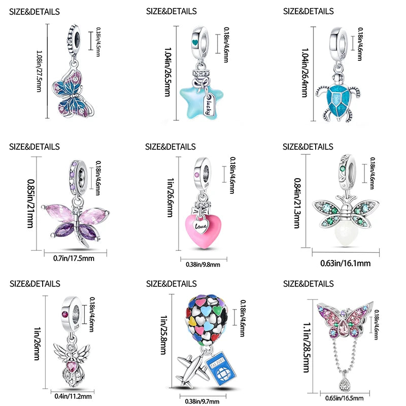 Passend für Qikaola 925 Original-Armbänder, blauer Zirkon, Eule, leuchtende Meeresschildkröte, Oktopus, 925er Silber, Charms, Perlen, DIY, Geburtstag, Schmuck, Geschenk