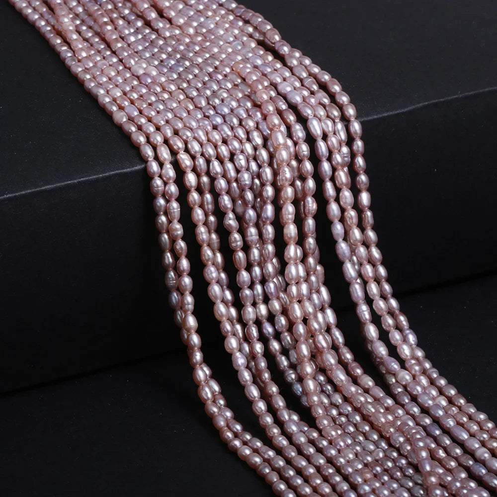 Natürliche Süßwasser Perle Perlen Hohe Qualität Reis Form Punch Lose Perlen Für Die Herstellung Von Schmuck DIY Armband Halskette Zubehör
