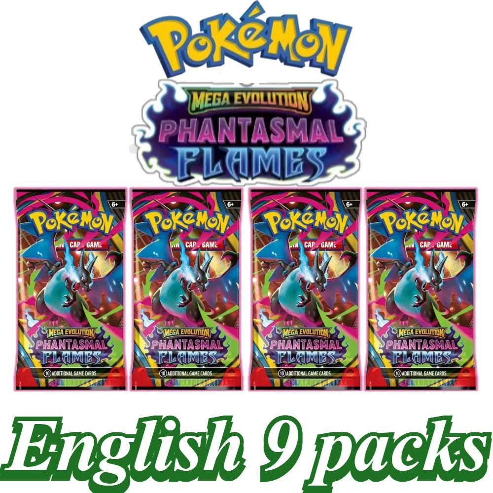 Englische Pokémon-Sammelkartenspiel MEGA Evolution Phantasmal Flames Sammelkarten Pokémon-Kampfkarten Geschenk für Fans