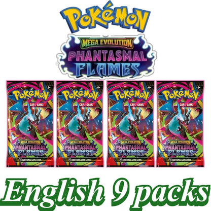 Englische Pokémon-Sammelkartenspiel MEGA Evolution Phantasmal Flames Sammelkarten Pokémon-Kampfkarten Geschenk für Fans