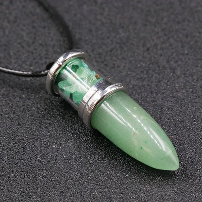 Naturstein Anhänger Halsketten Amethyst Kristall Edelstein Stein Quarz Kies kugelförmige Pendel Reiki Heil pendel