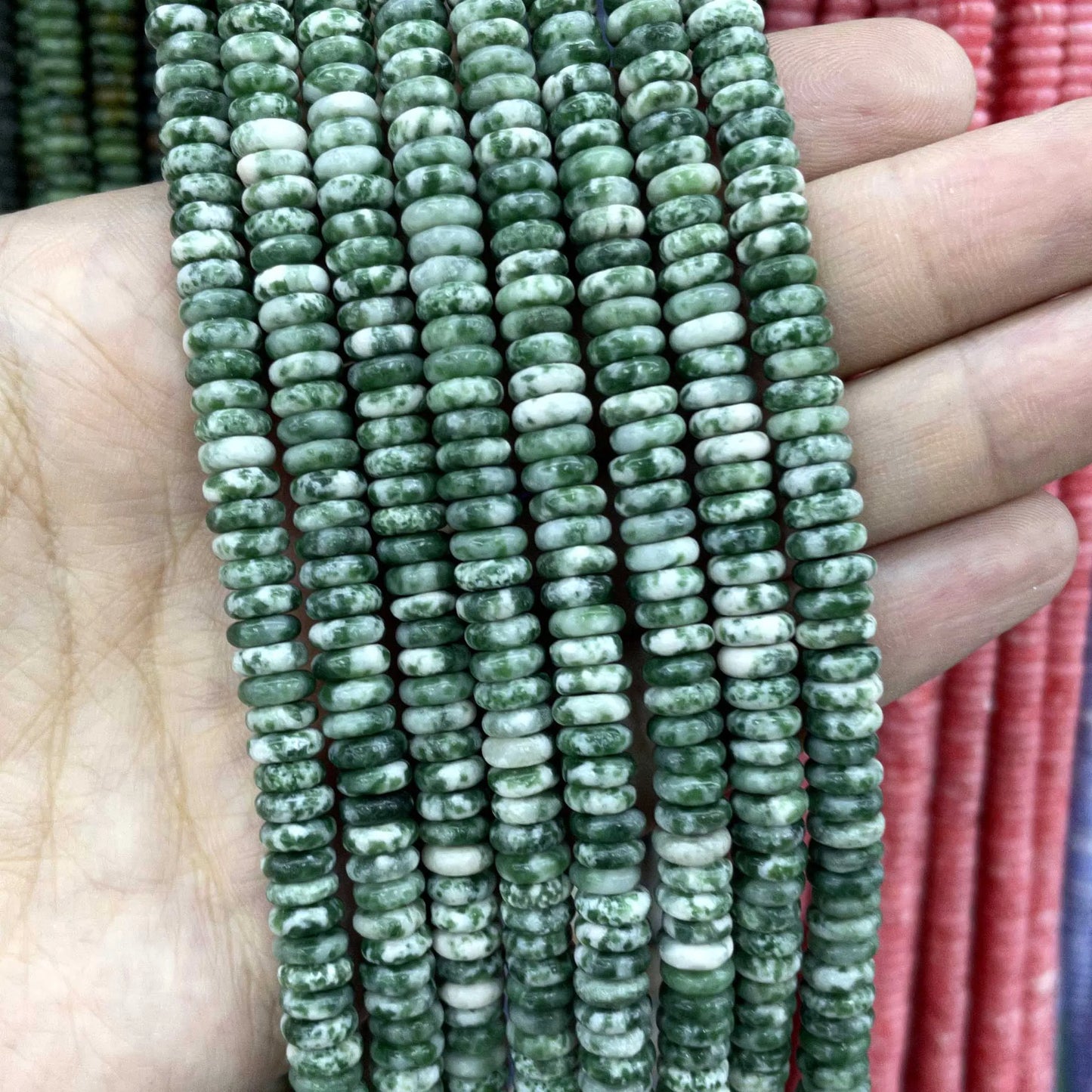 Naturstein Rondelle 2X6mm Türkise Quarz Jaspis Achate Flache Runde Spacer Perlen für Schmuckherstellung DIY Armband Zubehör