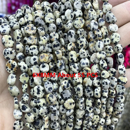 Natürliche Stein Dalmatiner Jaspis Runde Würfel Facettierte Rondelle Lose Spacer Perlen Für Schmuck Machen Charms DIY Armbänder Halskette