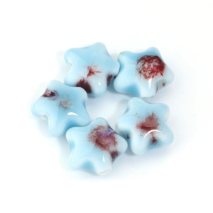 5 teile/los Keramik Stern Perlen Bunte 15x13,5mm Porzellan Lose Spacer Perlen Für DIY Schmuck Machen Armband halskette Zubehör