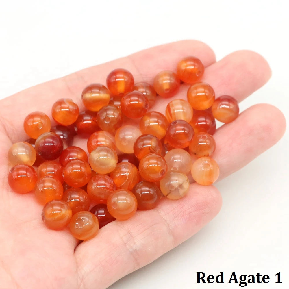 Naturstein, vulkanische Lave, runde Perlen, 4, 6, 8, 10 mm, lose Edelsteinperlen für Schmuckherstellung, DIY-Charms, Armband, Halskette, Ohrringe