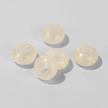 Natürliche Stein Große Loch Perle Anhänger Abacus Form Schmuck Zubehör Natürliche Quarz Jade Opal Charme Für Die Herstellung DIY Ohrring