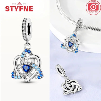 Sterling Silber 925, Fantasie, buntes Herz, Charm-Planeten-Anhänger, Perlen, passend für Original-Armband, Perle für Frauen, edler Schmuck, Geschenk