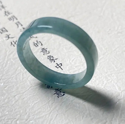 Natürliche Jade Ring Männer Frauen Heilung Edelstein edlen Schmuck echte Myanmar Jadeit hohe Eis qualität eine burma blaue Wasser Jade Ringe