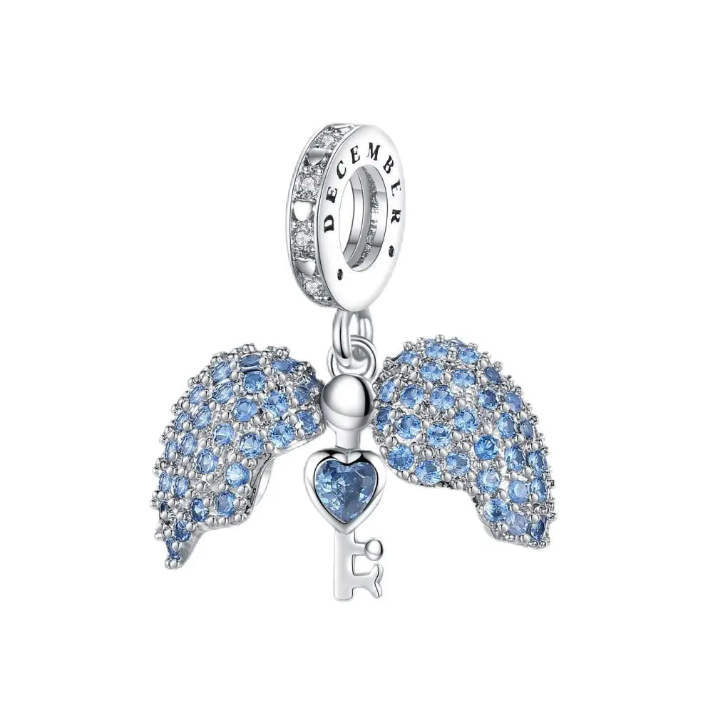 Blaue Serie 925 Sterling Silber Eidechsen-Herz Roboter Kaffee Mit Blumen Charms Passend für DIY Armband Halskette Casual Party Geschenke