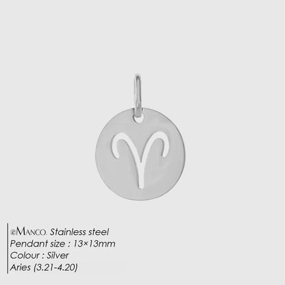eManco Edelstahl-Skelett mit 12 Sternzeichen, Charm, DIY, Damenmode, Halskette, Schmuck, Zubehör, Herstellung, 48 Stunden Versand