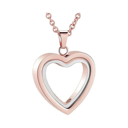 Glas Feuerbestattung Schmuck Halskette für Asche Herz Memorial Medaillons für Asche Edelstahl Andenken Urne Asche Anhänger