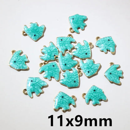 20 Stück 11x9mm Edelstahl Fisch Emaille Charms Anhänger Edelstahl DIY Schmuck Herstellung Zubehör Ergebnisse
