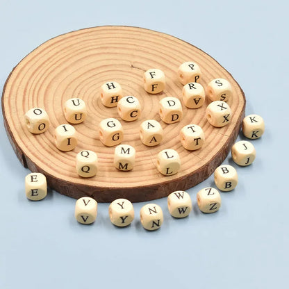 50/100 Stücke Natürliche Gemischte Buchstaben Holz Alphabet Perlen Lose Spacer Perlen für DIY Armband Schmuck Handgemachte Accessoires