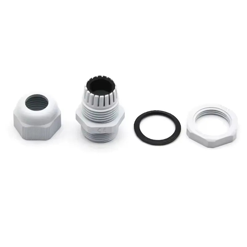 PG7-PG36 Kabelverschraubung, Kabeleingang, IP68, wasserdicht, weißes Nylon-Kunststoff-Anschlussstück