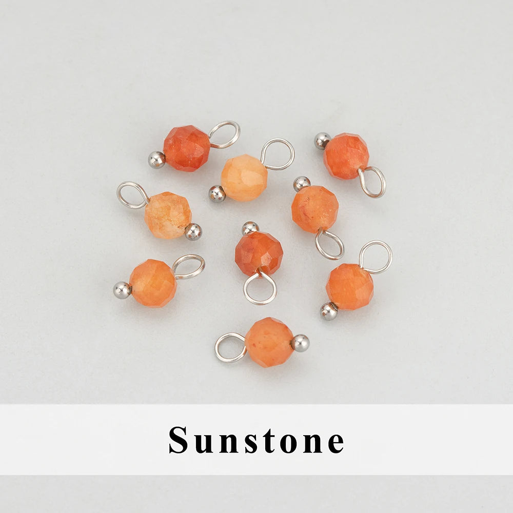 GUFEATHER, 20 Stück/Los, MH25, Schmuckzubehör, Edelstahl, Naturstein, Charms, handgefertigt, DIY-Anhänger, Schmuckherstellung