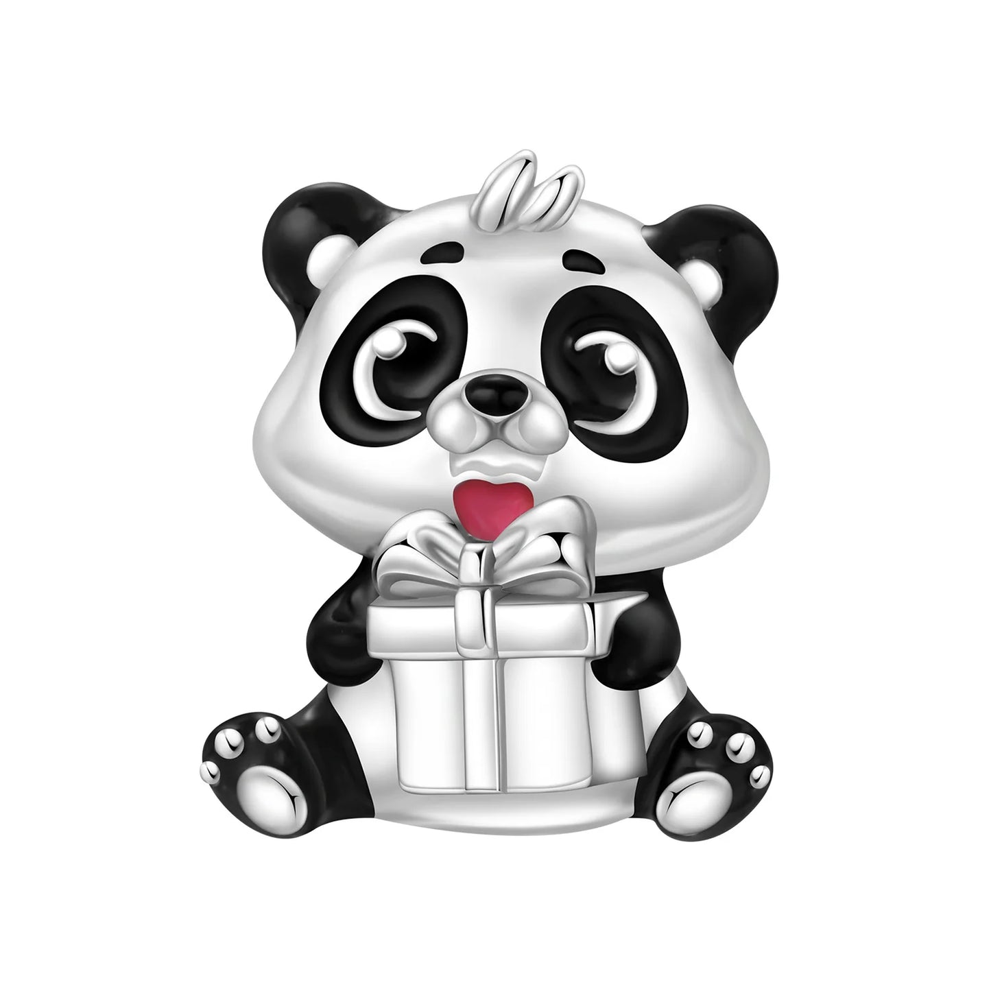 Exquisiter 925 Sterling Silber Panda Chamäleon Waschbär, Koi Welpen Tier-Anhänger Passend für DIY Armband Halskette Premium Party Geschenke