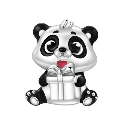 Exquisiter 925 Sterling Silber Panda Chamäleon Waschbär, Koi Welpen Tier-Anhänger Passend für DIY Armband Halskette Premium Party Geschenke