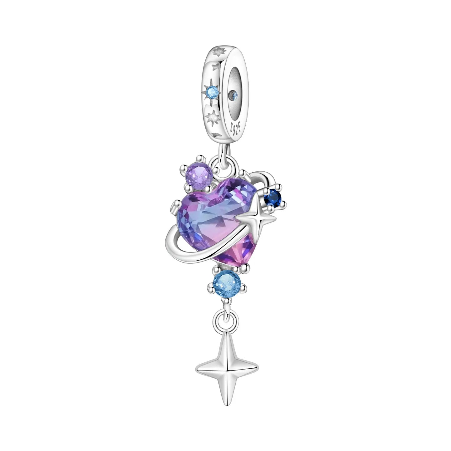 Lila Serie 925 Sterling Silber Maiglöckchen Rose Meerjungfrau Hexenhut Charm Passend für DIY Armband Halskette Charmante Geschenke