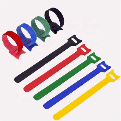 10/200 Stück abnehmbare Kabelbinder, farbige Kunststoffe, wiederverwendbare Kabelbinder, Nylon-Schlaufenwickel, Reißverschluss, Typ Kabelbinder, Drahtverband
