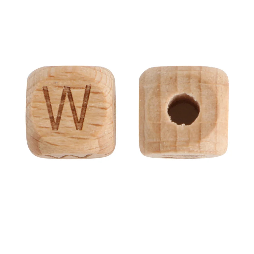 10/20/30/50 Stück Buchenholz-Buchstabenperlen 10mm 12mm Umweltfreundliche Naturholz-Alphabetperlen für Armband- und Halskettenherstellung