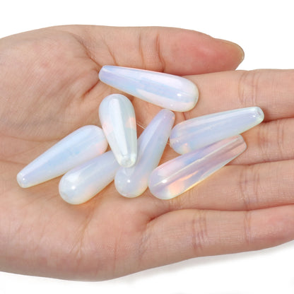 2 Stück Charme Wasser tropfenform Perlen 10x30mm Chalcedon Achate Howlite lose Spacer Perlen für Schmuck machen DIY Armband Ohrringe
