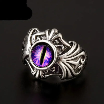 Retro Poseidon Kompass Ring versilbert Hexagramm Öffnung verstellbarer Ring Männer und Frauen Hip-Hop Trend Schmuck Geschenk