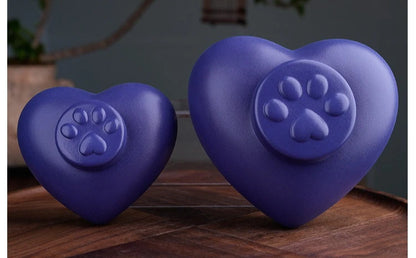Ceramic Pet Urns with Paw Print Ashes, Funeral Storage, Animal Burial Urn, Cremation Keepsake, Puppy Ashes, Box, Caused Cat Souvenir