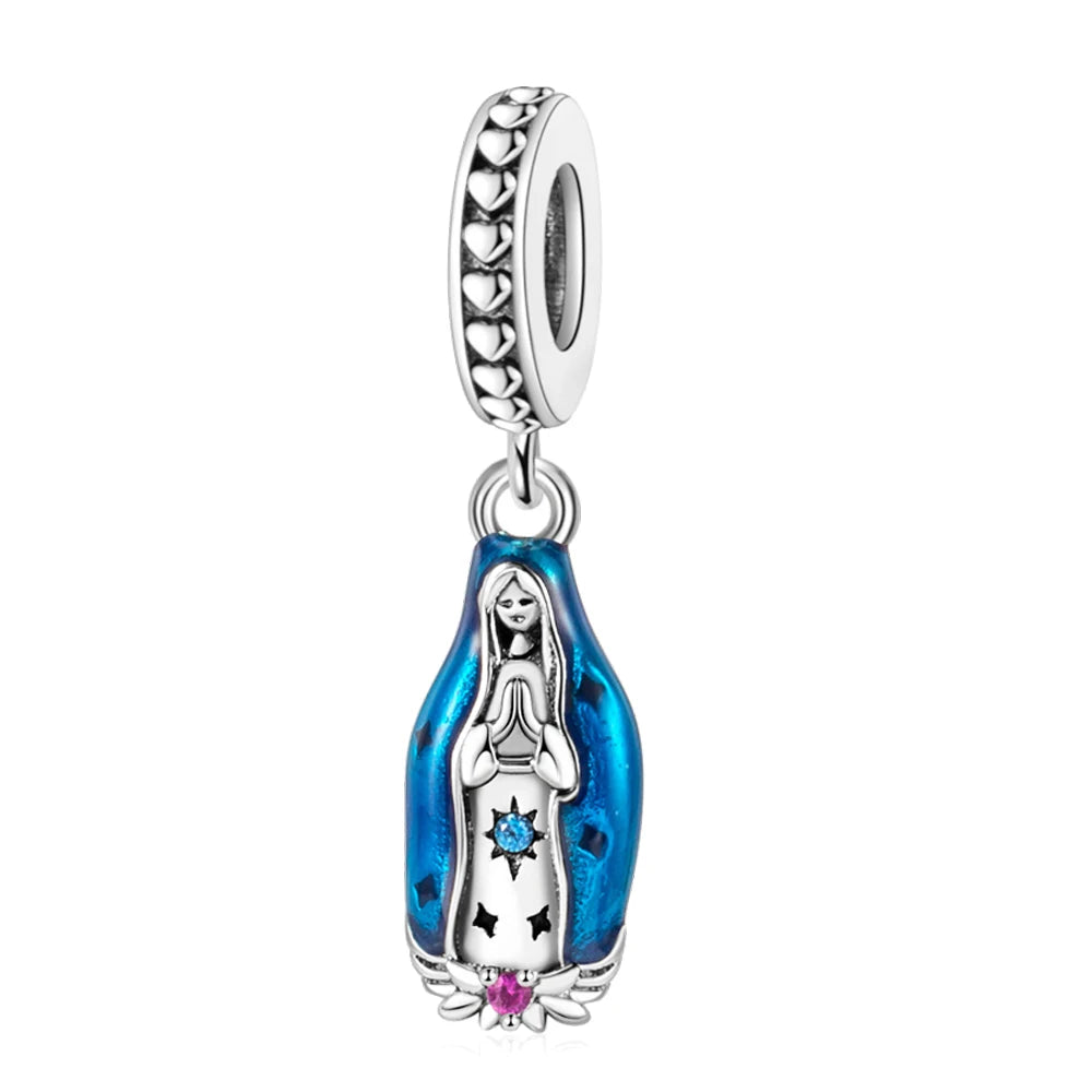 Blaue Serie aus 925er-Sterlingsilber, Eule, Schmetterling, Piratenschiff, Auto, Käfer, Clogs, Charm, passend für DIY-Armbänder, Halsketten, lustige passende Geschenke