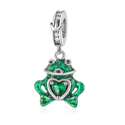 Tier-Serie, 925er-Sterlingsilber, Qualle, Pfau, Schildkröte, Kaninchen, Frosch, Charm, passend für DIY-Armbänder, Halsketten, Geschenke für Kinder