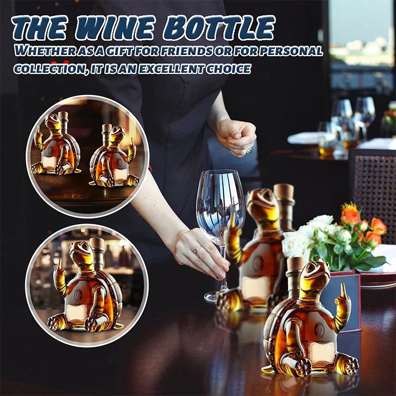 250 ml Lustige Mittelfinger Whisky Glas Dekanter Ente Schildkröte Hund 10 Unzen Glas Whisky Wein Flasche Statue Dekoration für Bar Hause