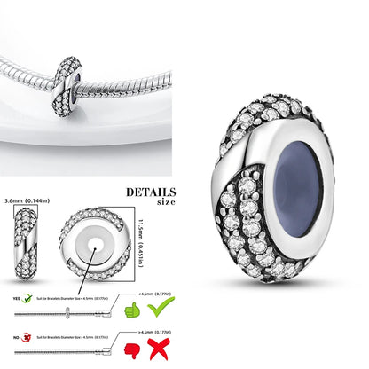 Katze Schmetterling Gänseblümchen CZ Pave Clip Charms Positionierung Schnalle 925 Sterling Silber Silikon Spacer Perlen passen Original Racelet DIY