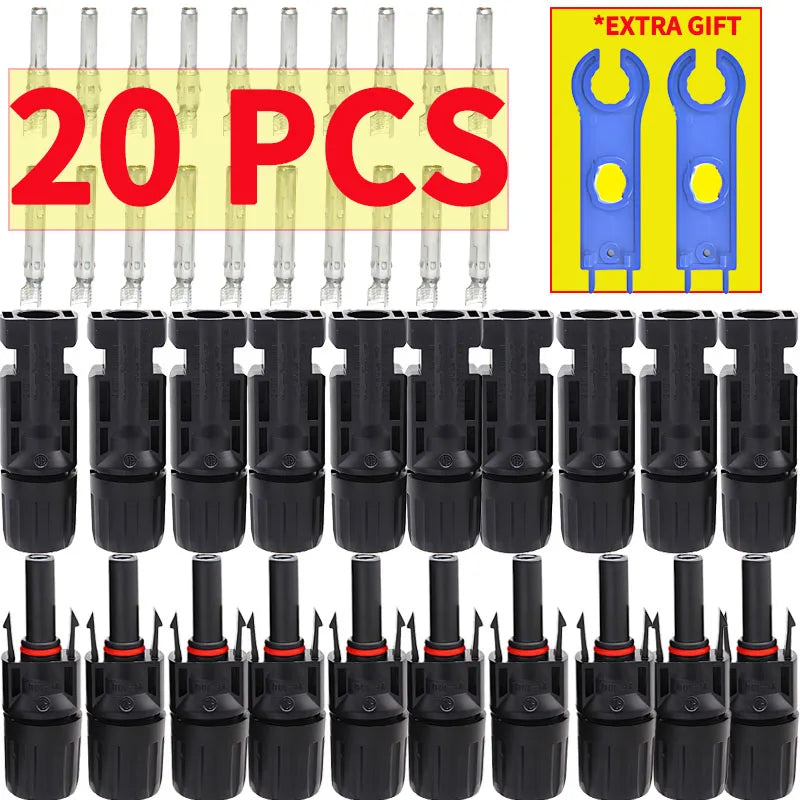 Solarpanel-PV-Kabel-Crimpwerkzeug-Set für AWG14-10 2,5/4/6 mm2 mit Abisolierer, Schneider, Solarschlüssel und Solaranschlüssen