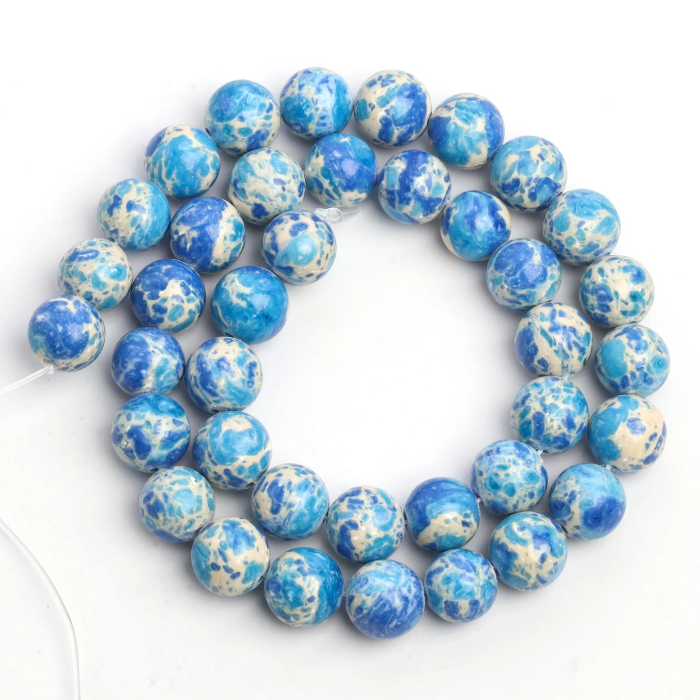 4/6/8/10mm Naturstein Meeressediment Imperial Jaspis Runde Lose Perlen für Schmuck Machen Handarbeiten diy Charms Armband 15''