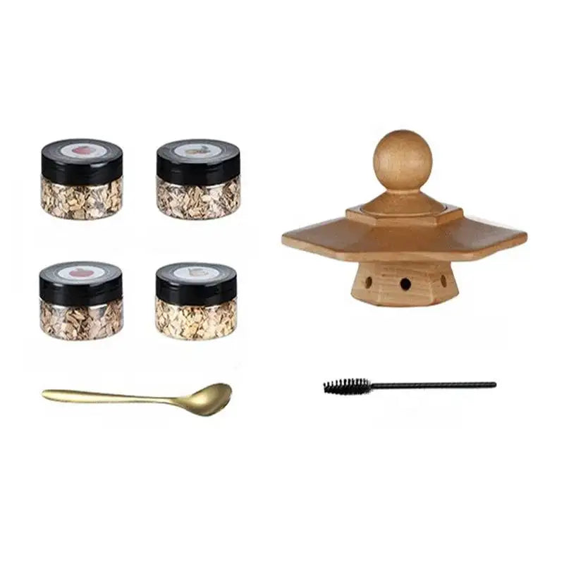 Cocktail-Rauchset, Whisky, altmodischer Getränker mit Fackel, Bar-Zubehör, aromatisierte Getränke, Bourbon-Liebhaber, Holzspäne, Herren