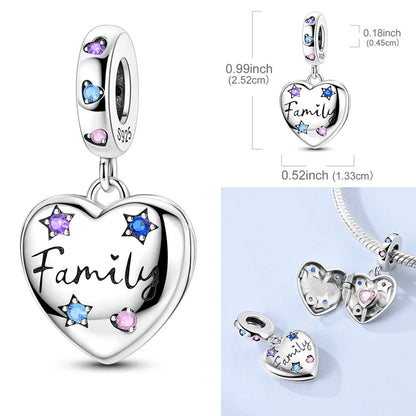 Charms aus 925er-Sterlingsilber, Baum des Lebens, Perlen, Kürbiskopf, Liebesherz, baumelnd, passend für Original-Armbänder, Halsketten, DIY-Modeschmuck