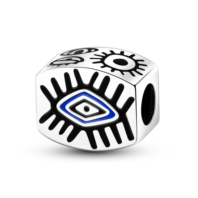 Heißer Verkauf 925 Silber Farbe Evil Eye Charm Dämon Auge Perle Für Original Armband & Armreif DIY Machen Mode Schmuck geschenk