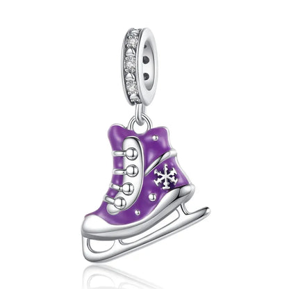 Klassische rote High Heels und goldene Turnschuhe aus 925er-Sterlingsilber, Fußball-Trophäe, baumelnder Charm, passend für Armbänder, Boutique-Schuhserie, Geschenke