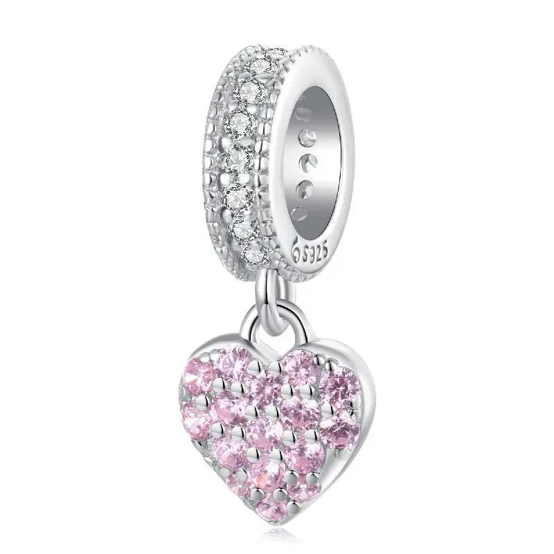 WOSTU 925 Sterling Silber Tier Cat Charm Anhänger Herz Familie Marienkäfer Bee Perlen Fit Original Armband DIY Schmuck Für Frauen