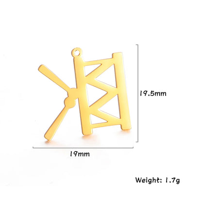 Teamer 5 teile/los Musik Note Musical Instrument Anhänger Edelstahl Charms Für Halskette Armband Herstellung Von Schmuck Großhandel Neue