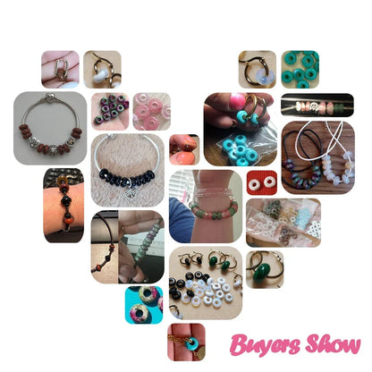 Großhandel 100 Stück Natursteinperlen, großes Loch, Abacus-Form, Agts-Steinperlen für die Herstellung von Schmuck, Halsketten, Loch 4 mm, Größe 5 x 10 mm