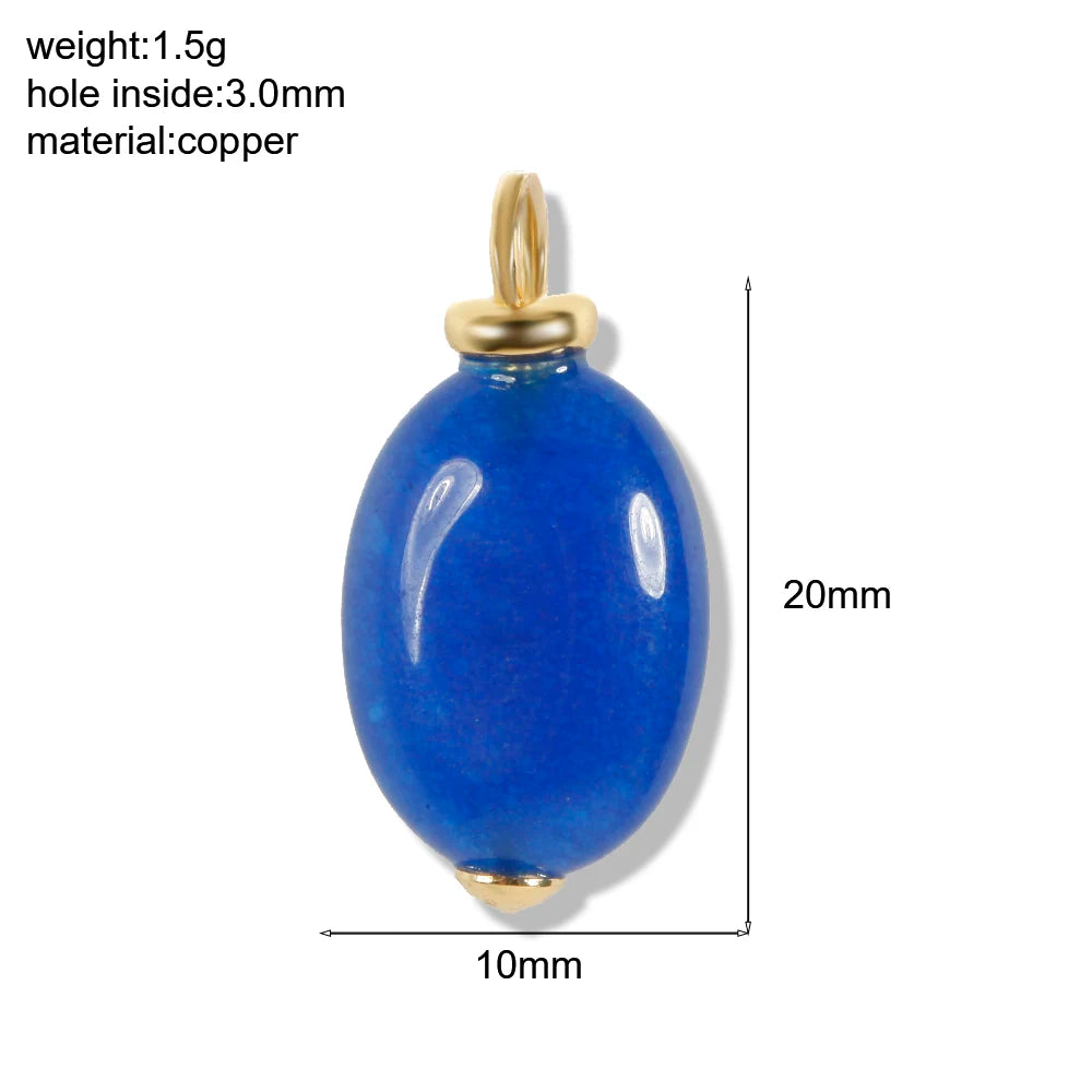 Bohemian Naturstein Perle Charms Für Schmuck Machen Liefert Blau Grün Stein Zirkon Dijes Diy Ohrringe Armband Halskette
