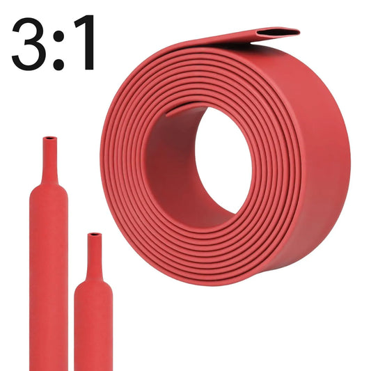 Φ1/16" bis Φ2-5/9" Schrumpfschlauch, Verhältnis 3:1, doppelwandig, mit Klebstoff ausgekleidet, Schrumpfschlauch, wasserdicht, industriell, rot
