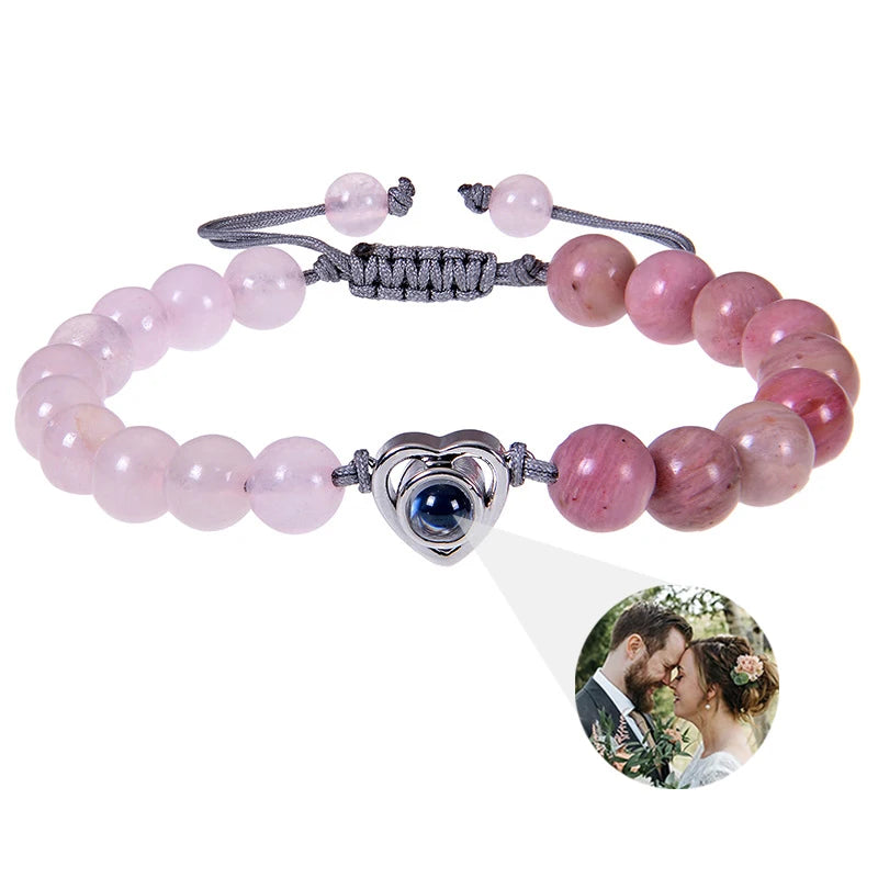 Custom bracelet with picture inside, personalized projection bracelets with photos, picture bracelet, personalized memorial gifts