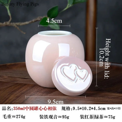1 Piece Pink Ceramic Urn with Claw Print for Ashes, Small Cat and Dog Ceramic Ash Storage Jar, Pink Pet Hair Jar, Pet Funeral Supplies