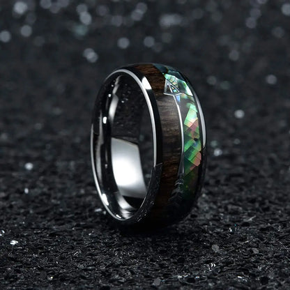 Mode Wikinger Baum des Lebens Edelstahl Abalone Muschel ringe für Männer Odin Norse Wikinger Runen ringe Retro Amulett Schmuck Geschenk