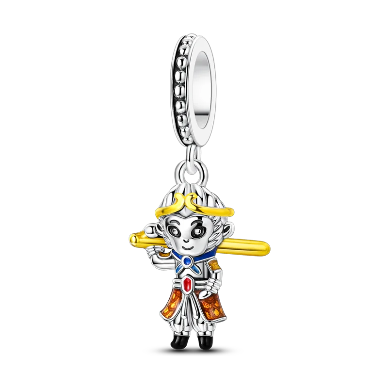 Original-Charm-Perle aus 925er-Sterlingsilber mit eingelegtem Zirkonium, Schleife, Liebesherz, Ballon-Anhänger, passend für Armbänder, DIY-Schmuckmarkierung