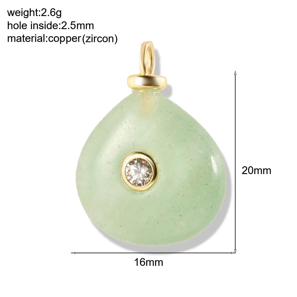 Bohemian Naturstein Perle Charms Für Schmuck Machen Liefert Blau Grün Stein Zirkon Dijes Diy Ohrringe Armband Halskette