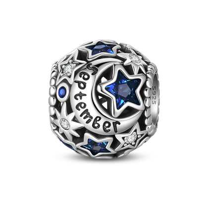 Heißer Verkauf 925er Sterlingsilber, Geburtsstein Juni, Herzperlen und Sonne und Mond, Medaillenanhänger, passend für Armband-Halskette, exquisite Geschenke