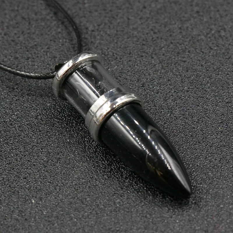 Naturstein Anhänger Halsketten Amethyst Kristall Edelstein Stein Quarz Kies kugelförmige Pendel Reiki Heil pendel